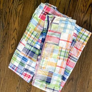 Pottery Barn Kids Madras Plaid Blackout Panels